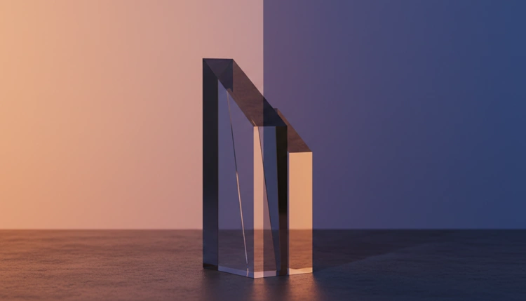 Abstrakte Darstellung von Licht und Schatten, als Symbol für klare Grenzen.